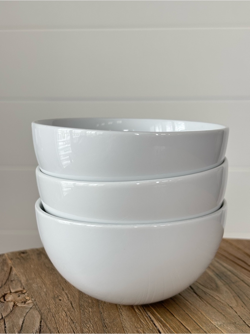 Studio Nova Glossy Tivoli White Ceramic Fruit Dessert Bowls (Set of 3) Y0104